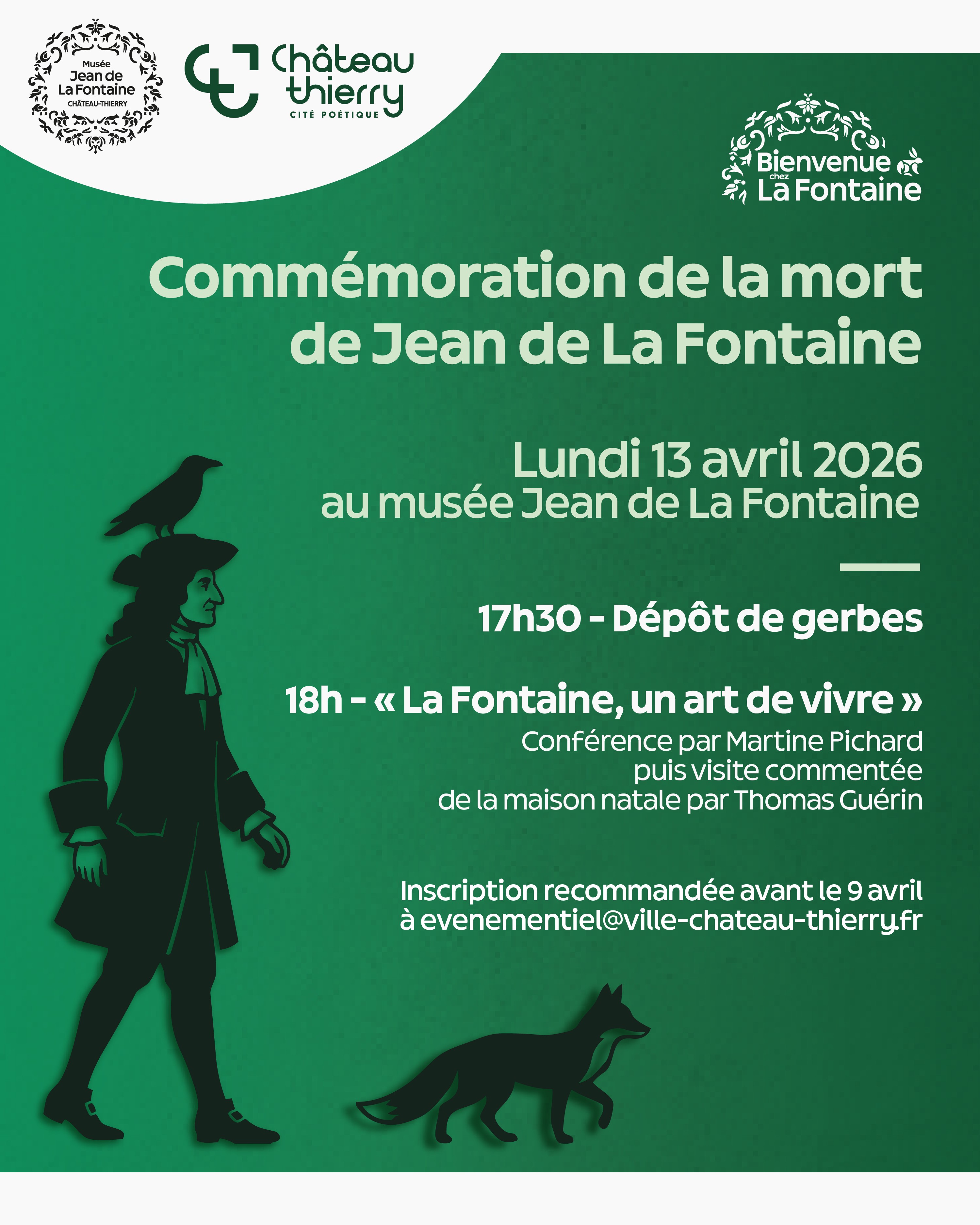 Commémoration de la mort de Jean de La Fontaine | Château-Thierry