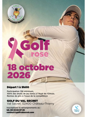 Affiche golf rose 2026