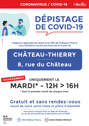 Session gratuite de dépistage de la Covid-19