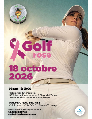 Affiche golf rose 2026 Affiche golf rose 2026