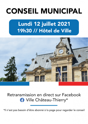 Conseil municipal du 12 juillet 2021