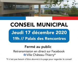 Conseil municipal du 17 décembre 2020