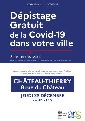 Session gratuite de dépistage de la Covid-19