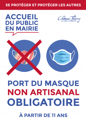 Port du masque non-artisanal obligatoire au sein des sites administratifs municipaux