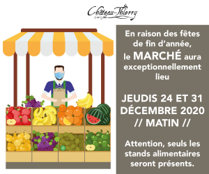 Marché de centre-ville les jeudis 24 et 31 décembre