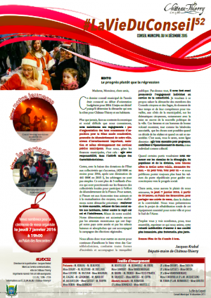 Couverture La vie du conseil n° 52 Couverture La vie du conseil n° 52