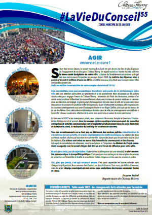 Couverture La vie du conseil n° 55 Couverture La vie du conseil n° 55