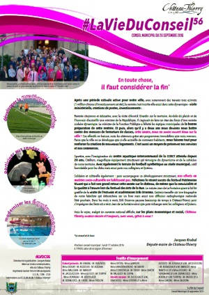 Couverture La vie du conseil n°56 Couverture La vie du conseil n°56